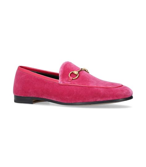 pink velvet gucci loafers|gucci jordaan velvet loafer.